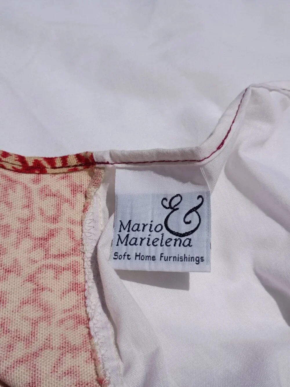 Mario & Marielena 7 Piece Queen Duvet Set Red Floral Antique Style with Fringe